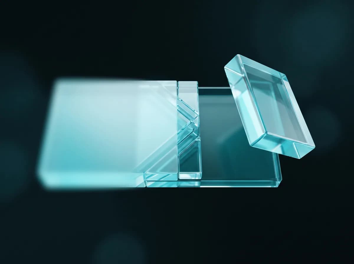 Abstract illustration: a blurred field resolving into sharp detail while a shape lifts free of its background, suggesting upscaling and background removal.